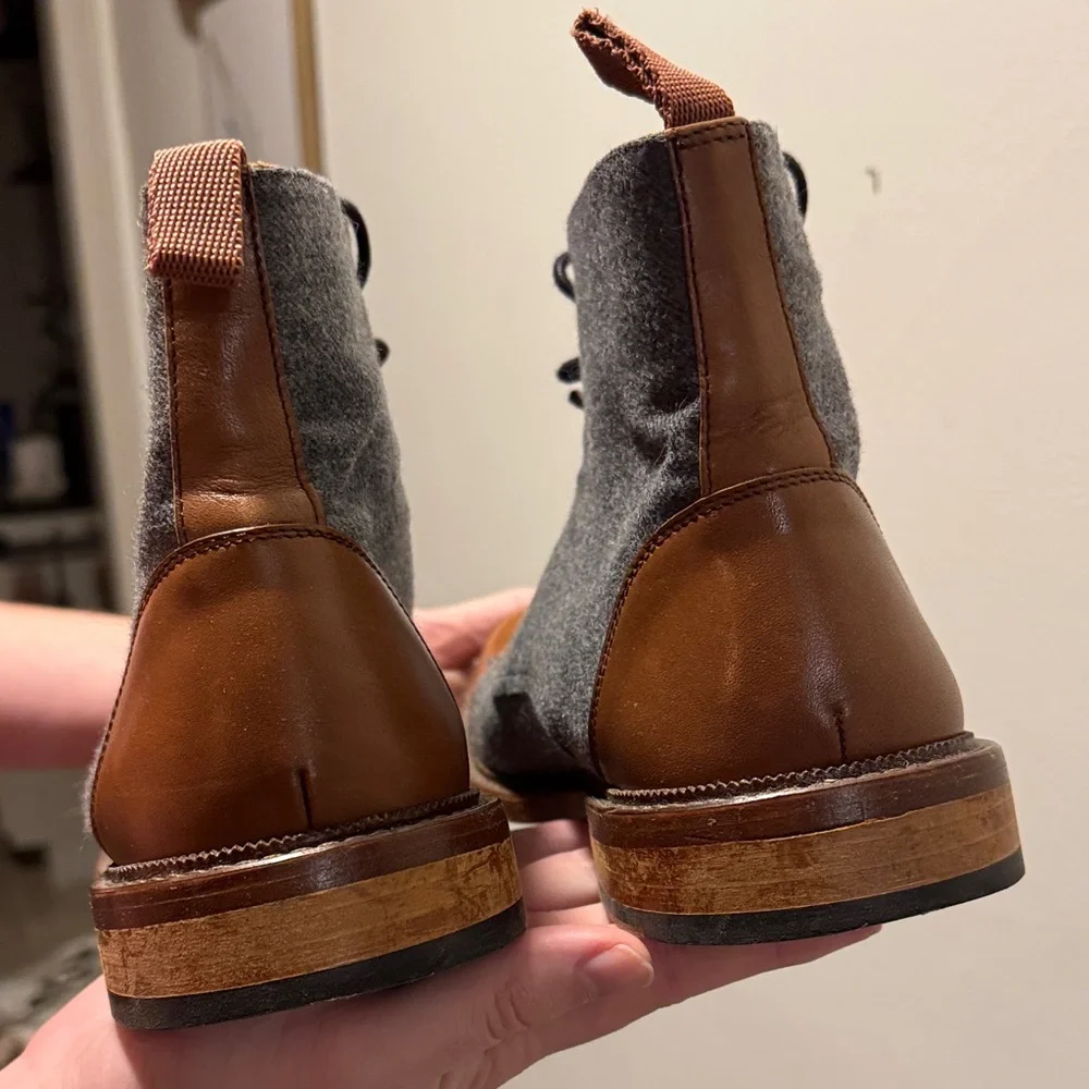 Taft Gray and Tan Men's Boots - Picture 7 of 8
